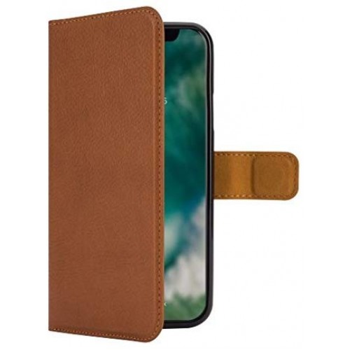 XQISIT  Kasten-Mappen-Brown - Abdeckungen für Mobiltelefone (Mappen-Kasten, Apfel, iPhone X, 14,7 cm (5,8 Zoll), Brown)
