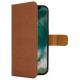 XQISIT  Kasten-Mappen-Brown - Abdeckungen für Mobiltelefone (Mappen-Kasten, Apfel, iPhone X, 14,7 cm (5,8 Zoll), Brown)