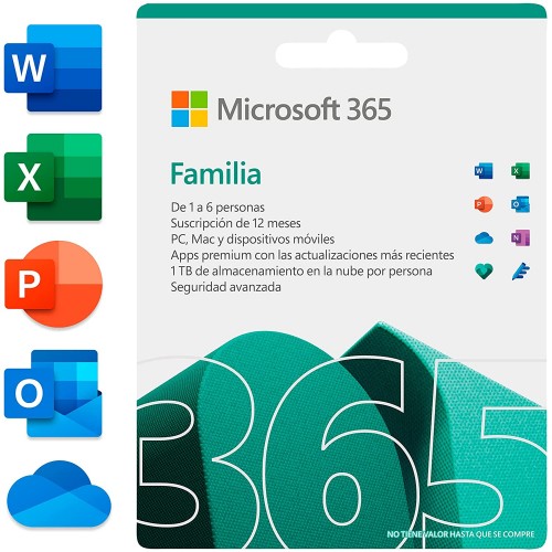 Microsoft Office 365 Familia | 6 Usuarios | 30 Dispositivos | 1 Año | Paquete de caja (por correo/UE) Microsoft Office 365 Familia | 6 Usuarios | 30 Dispositivos | 1 Año | Paquete de caja (por correo/UE)