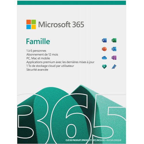 Microsoft Office 365 Home | 6 Utilisateurs | 30 Appareils | An | Emballage Boîte (Par Poste/UE)