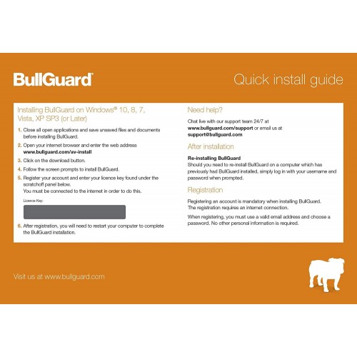 BullGuard Antivirus 2020 Pack of 10 | 3 PC | 1 Year | Retail Pack (by Post/EU)