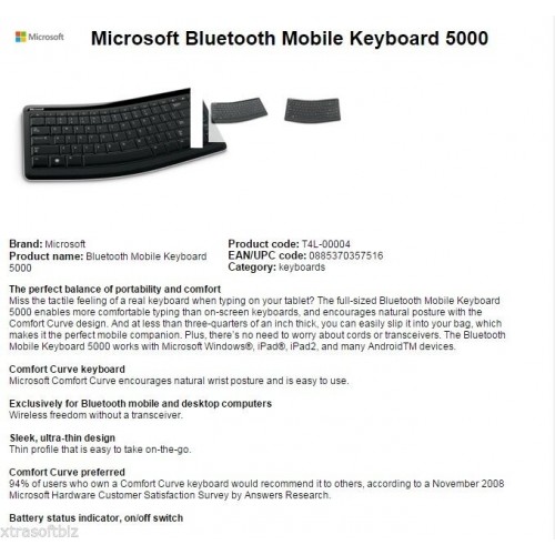 5x Microsoft Bluetooth Wireless Keyboard ENGLISH US + ARABIC PC Mac Android NEW