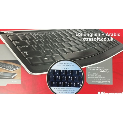 Microsoft Bluetooth Keyboard Wireless ENGLISH US + ARABIC PC Apple Android NEW