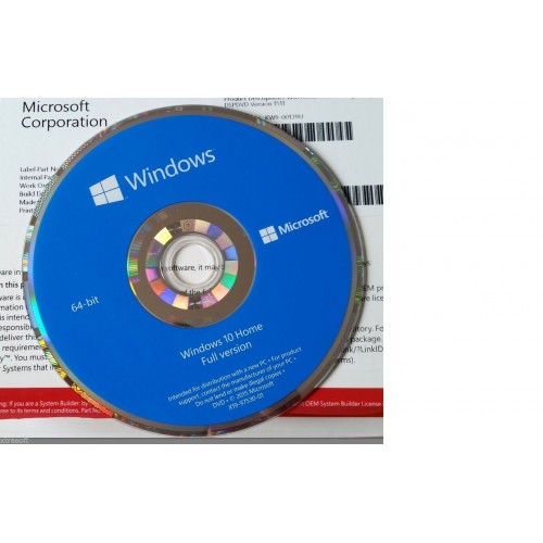 Microsoft Windows 10 Home 64Bit UK, installation DVD NO Licence UK FIRST Class Microsoft Windows 10 Home 64Bit UK, installation DVD NO Licence UK FIRST Class