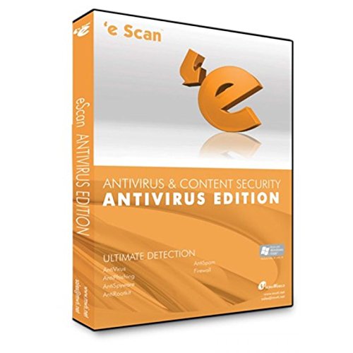 Escan AntiVirus and Content Security 2019 | 1 PC | 1 Year | Digital (ESD/EU)