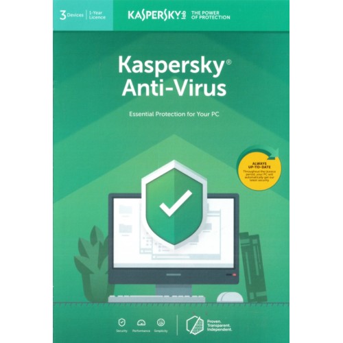 Kaspersky AntiVirus 2020 | 3 PC | 1 Year | Retail Pack (by Post/EU)