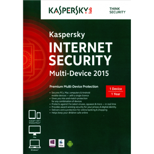 Kaspersky Internet Security 2015 | 1 Appareil | 1 An | Numérique (ESD/UE)