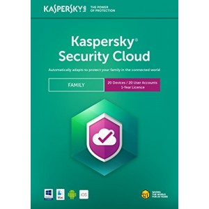 Nube de Seguridad Kaspersky 2018 Familia | 20 dispositivos | 1 año | Paquete Plano (por correo/UK+EU)