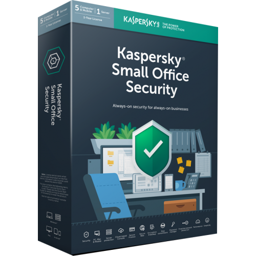 Kaspersky Small Office Security V5 | 1 Server | 5 Desktops | 1 Jahr | Standardverpackung (mit Disc)