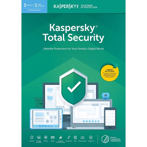 Kaspersky Total Security 2019 | 3 Devices | 2 Years | Digital (ESD/EU)
