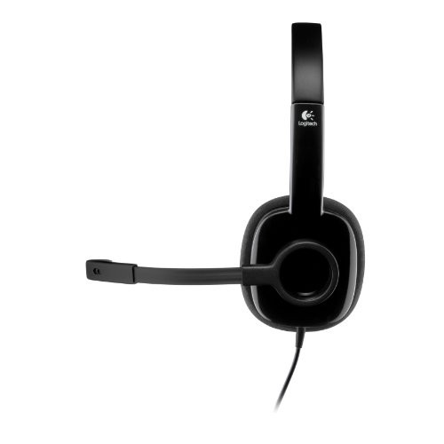 Logitech H250 Wired Stereo Headset - Over-The-Head - Semi-Open - Black