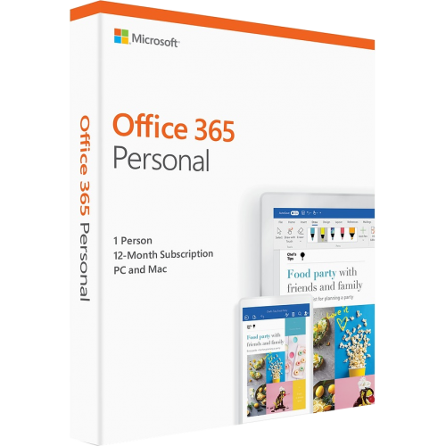 Microsoft Office 365 Personal | 1 Utente | 5 Dispositivi | 1 Anno | Pacchetto Scatola (per posta/UE)