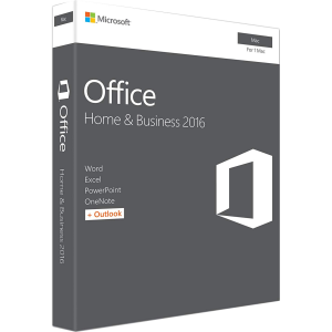 Microsoft Office Home and Business 2016 Mac | 1 Device  | Retail Pack (by Post/EU)