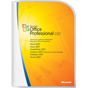 Microsoft Office Professional 2007 PC | 2 Device | Retail Pack (Disc & Licence)