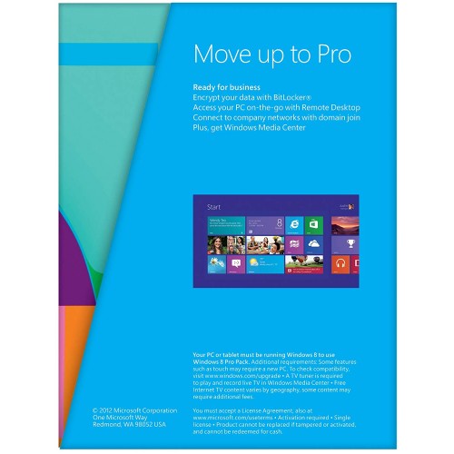 Microsoft Windows 8 Pro Pack 32/64bit | Pacchetto Scatola Licenza) Microsoft Windows 8 Pro Pack 32/64bit | Pacchetto Scatola Licenza)