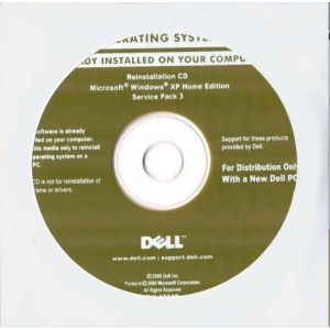 Microsoft Windows XP Home SP3 Edition | Dell OEM Reinstallation Media (Disc)