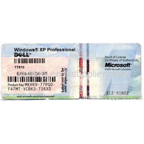 Microsoft Windows XP Professional SP3 Edition | Dell OEM Reinstalación (Licencia)