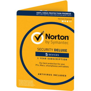 Norton Security Deluxe | 5 Devices | 1 Year | Flat Pack (by Post/EU)