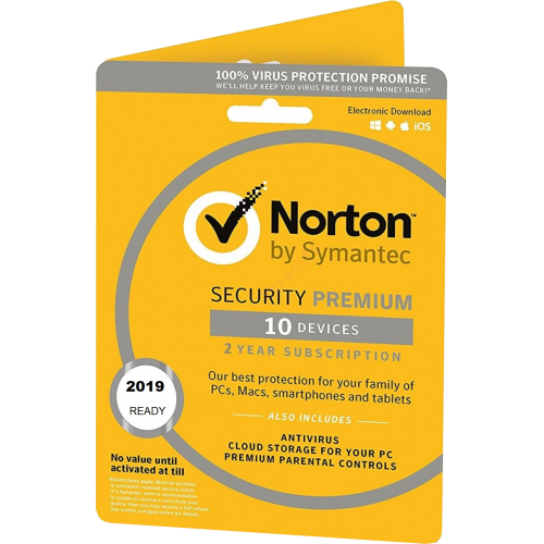 Norton Security 2019 Premium | 10 Geräte | 2 Jahre | Digital (ESD / EU)