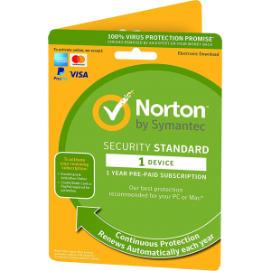 Norton Security 2019 Standard | 1 Dispositivo | 1 Año | Requiere tarjeta de crédito | Paquete Plano (por correo/UE)