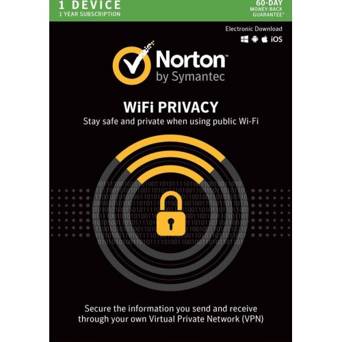 Norton WiFi Privacy | 1 Gerät | 1 Jahr | Flache Verpackung (per Post / EU)