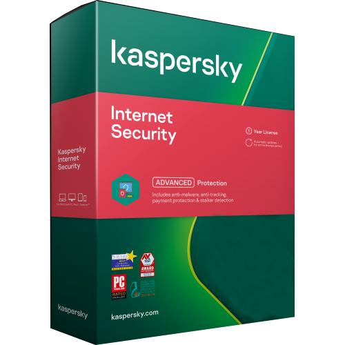 Kaspersky Internet Security 2021 | 3 Devices | 1 Year | Flat Pack (by Post/UK)