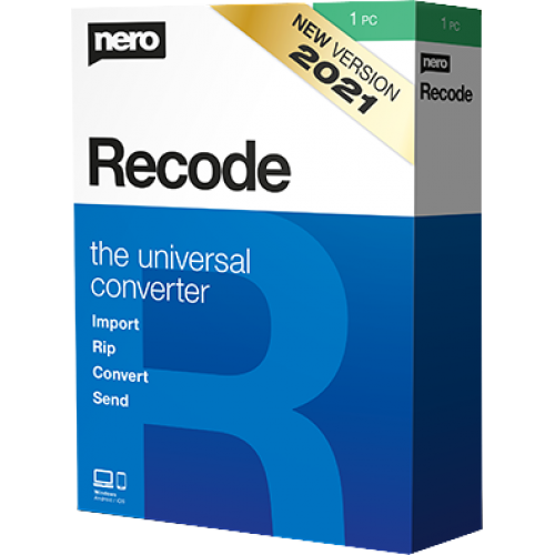Nero Recode 2021 1PC (Licenza permanente) | Digital (ESD/EU)