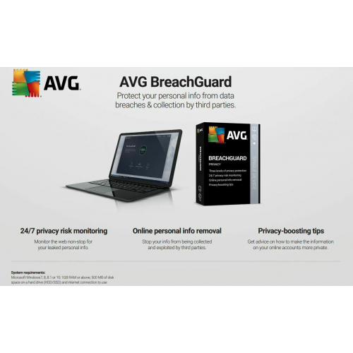 AVG BreachGuard | 3 Appareils | 1 An | Numérique (ESD/EU) 