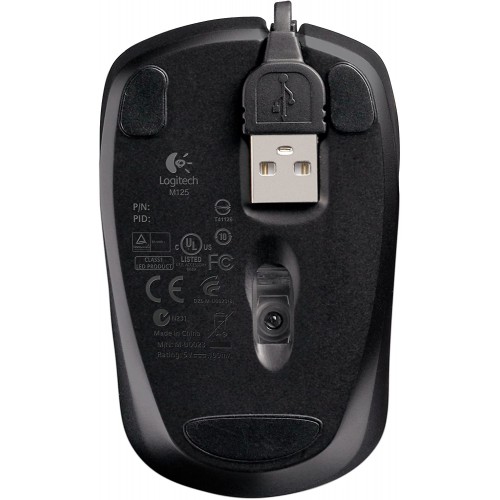 Logitech m125 Retractable Corded Mouse