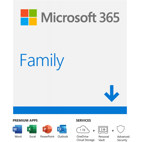 Microsoft Office 365 Family | 6 Users | 30 Devices | 1 Year | Digital (ESD/EU)