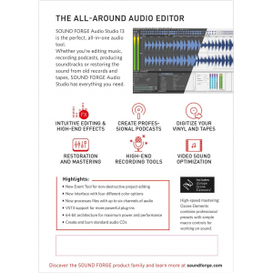 SOUND FORGE Audio Studio 13 | Digitaal (ESD/EU)
